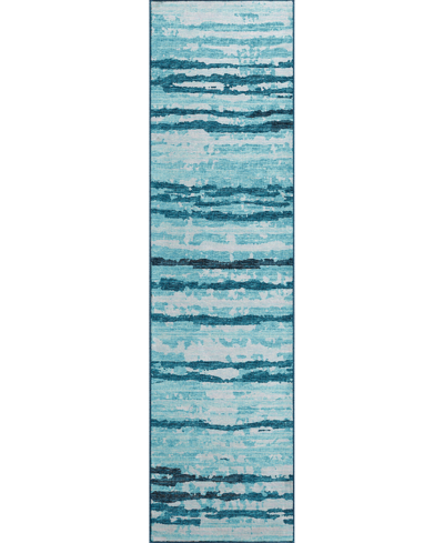 D Style Brisbane Br4 2'3" X 7'6" Runner Area Rug In Mist