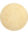 D Style Brisbane Br3 8' X 8' Round Area Rug In Gold-tone