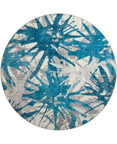 D Style Brisbane Br6 8' X 8' Round Area Rug In Cobalt