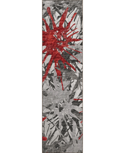 D Style Brisbane Br6 2'3" X 7'6" Runner Area Rug In Cinnabar