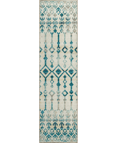 D Style Celia Br8 2'3" X 7'6" Runner Area Rug In Ivory