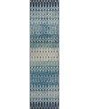 D Style Brisbane Br1 2'3" X 7'6" Runner Area Rug In Indigo