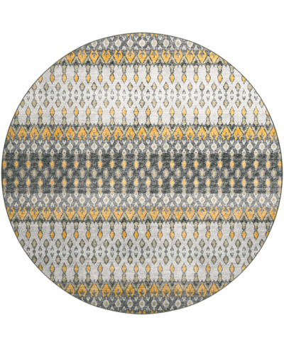 D Style Celia Zeal 8' X 8' Round Area Rug In Charcoal