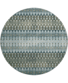 D Style Brisbane Br1 8' X 8' Round Area Rug In Blue