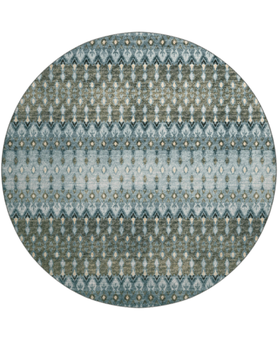 D Style Celia Zeal 8' X 8' Round Area Rug In Blue