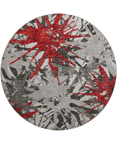 D Style Brisbane Br6 8' X 8' Round Area Rug In Cinnabar