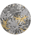 D Style Brisbane Washable Br6 8' X 8' Round Area Rug In Gold-tone