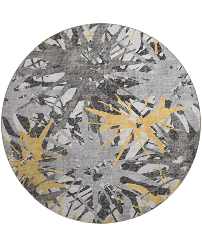 D Style Celia Br6 8' X 8' Round Area Rug In Gold-tone