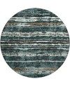 D Style Brisbane Br4 8' X 8' Round Area Rug In Midnight