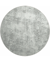 D Style Brisbane Br3 8' X 8' Round Area Rug In Gray