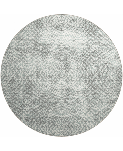 D Style Celia Shine 8' X 8' Round Area Rug In Gray