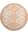 D Style Brisbane Br2 8' X 8' Round Area Rug In Ivory