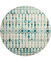 D Style Brisbane Br8 8' X 8' Round Area Rug In Ivory