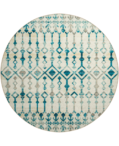 D Style Brisbane Br8 8' X 8' Round Area Rug In Ivory