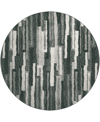 D Style Brisbane Br7 8' X 8' Round Area Rug In Midnight
