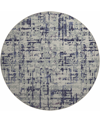 D Style Brisbane Br5 8' X 8' Round Area Rug In Eggplant
