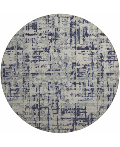 D Style Brisbane Br5 8' X 8' Round Area Rug In Eggplant