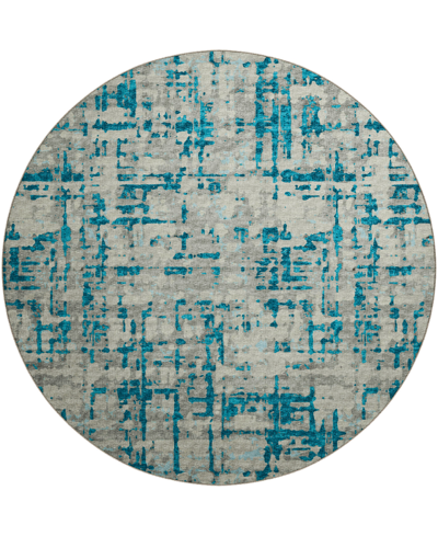D Style Celia Br5 8' X 8' Round Area Rug In Teal