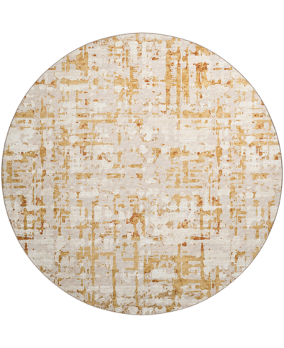 D Style Brisbane Br5 8' X 8' Round Area Rug In Khaki