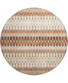 D Style Brisbane Br1 8' X 8' Round Area Rug In Mocha