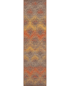 D Style Brisbane Br9 2'3" X 7'6" Runner Area Rug In Orange