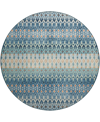 D Style Brisbane Br1 8' X 8' Round Area Rug In Indigo