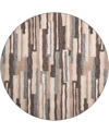 D Style Brisbane Br7 8' X 8' Round Area Rug In Brown