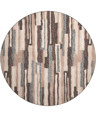 D Style Celia Br7 8' X 8' Round Area Rug In Brown
