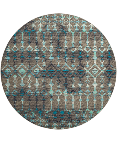 D Style Celia Br8 8' X 8' Round Area Rug In Brown