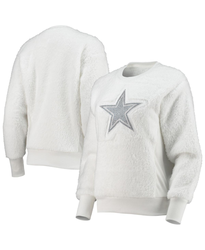 Touché Women's Touch White Dallas Cowboys Milestone Tracker Pullover Sweatshirt