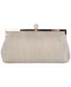 Nina Women's Pleated Metallic Frame Clutch In Champagne/gold-tone