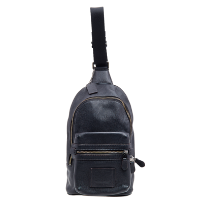 Pre-owned Coach Black Leather Academy Sling Backpack | ModeSens