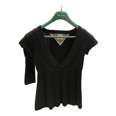 Pre-owned Tommy Hilfiger Top In Black