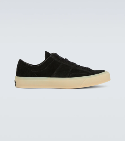 Tom Ford Cambridge Suede Trainers In Black