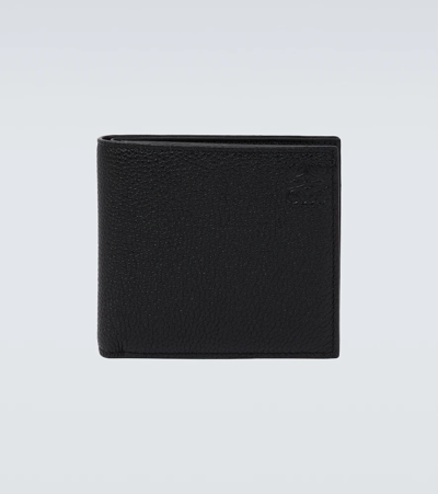 Loewe Bifold Leather Coin Wallet In Black