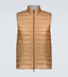 Herno Nylon Ultralight Reversible Down Vest In Camello