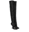 Rick Owens 80mm Cantilever Leather Sock Boots In Black