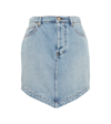 Alexandre Vauthier Crystallized Denim Mini Skirt In Indigo Wash