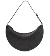 Alaïa Half Moon Perforated Leather Shoulder Bag In Noir