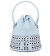 Alaïa Bucket Corset 19 Small Leather Shoulder Bag In Bleu Pastel