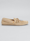 Isabel Marant Freen Embroidered Suede Moccasin Loafers In Terracotta