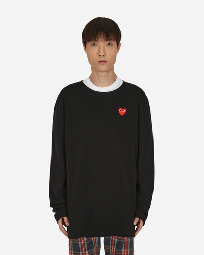 Comme Des Garçons Play Heart Patch Sweater In Black