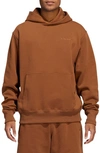 Adidas Originals X Pharrell Williams Unisex Basics Hooded Sweatshirt In Brown