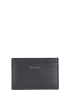 PAUL SMITH PS PAUL SMITH LOGO EMBOSSED STRIPED CARDHOLDER