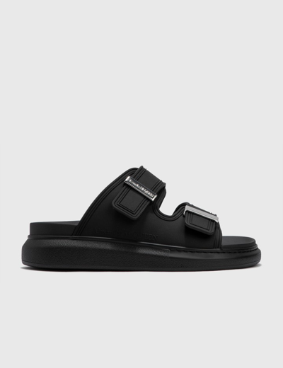 Alexander Mcqueen Black Rubber Hybrid Sandals