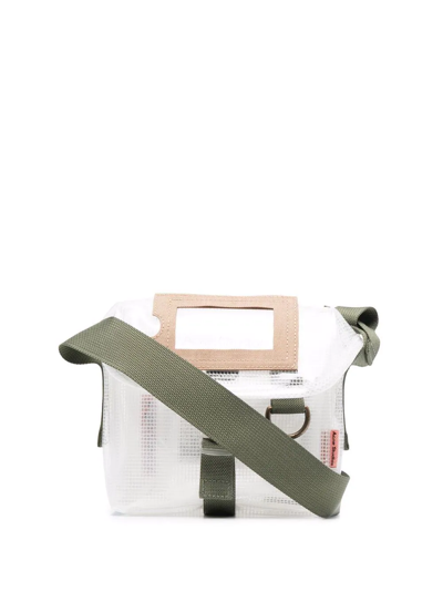 Acne Studios Small Clear Messenger Bag In Weiss