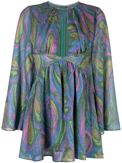 Alice Mccall Swan Lake Mini Dress In Paisley Glitter Clover In Mehrfarbig