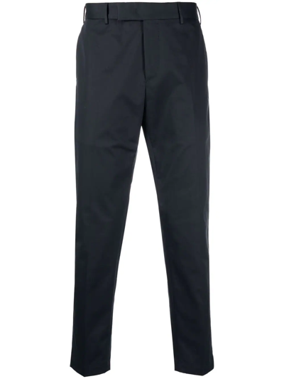 Pt01 Straight-leg Chino Trousers In Navy