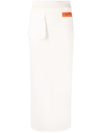 Heron Preston Mid-length Knitted Skirt In White