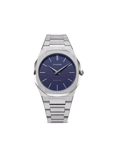 D1 Milano Watch Ultra Thin Bracelet 38 Mm In Blue/silver